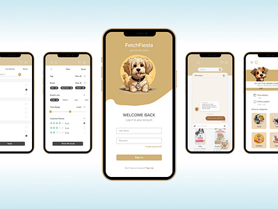 FetchFiesta iOS app app e commerce figma graphic design ios junior logo ui ux