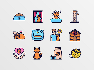 Cat adoption icon set app appicon design dribbble flaticon icon iconaday icondesign iconfinder iconography iconpack icons iconset iconutopia iconwebsite interfaceicon uidesign uiux