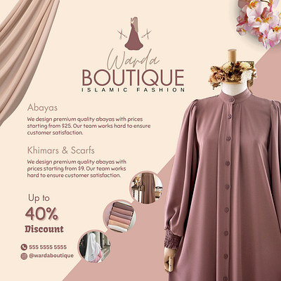Islamic fashion design branding graphic design