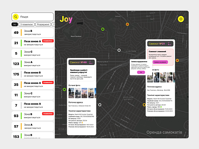 Joy_Scooter rental service app design figma rental service ui user interface web design
