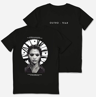 Outro : Tear T-shirt Design apparel branding design graphic design illustration product product design t shirt tshirt