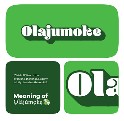 Olajumoke logo typography