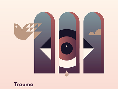 CC counselling & psychotherapy / Trauma branding character design chlomisiou design geometric gradient graphic design illustration illustrator poster psychology psychotherapy social media studio soleil trauma