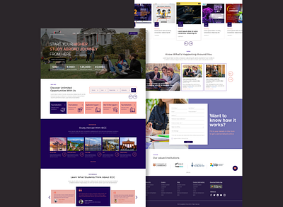 Website Concept Design for Overseas Education Consultancy app design illustration ui ux