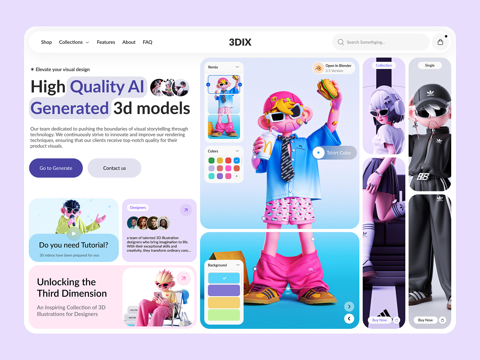 Ai Generated 3d Models Web Design By Mamdism On Dribbble Ai Generated 3d Models Web Design By Mamdism On Dribbble