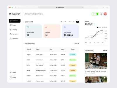 Streamline Your Delivery Management with Ease courier app dashboard design erp light theme minimal minimalistic pastel color ui ux web design