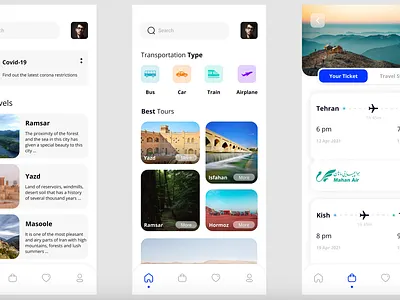 Travel Application 3d animation branding graphic design logo ui
