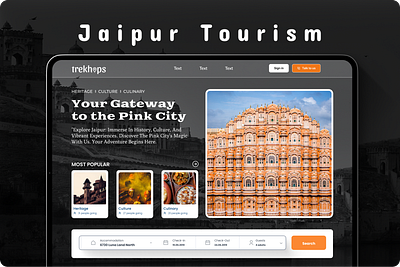 Jaipur Journeys: A Visual Odyssey Through the Pink City appdesign branding design dribbble graphicdesign illustration productdesign tourismwebsite travel travelinspiration ui uidesign ux uxdesign webdesign