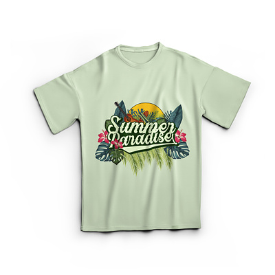 Summer T-shirt Design graphic design illustration product design typography vector vintage design