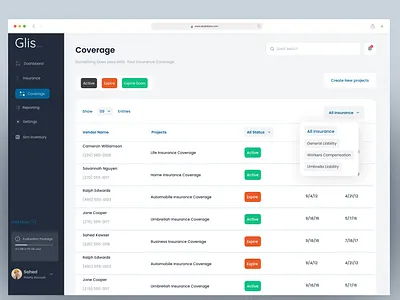 Insurance - SAAS admin dshboard crm dashboard insurance insurance admin insurance coverage insurance dashboard insurance project insurance saas landing page minimal design saas saas product website