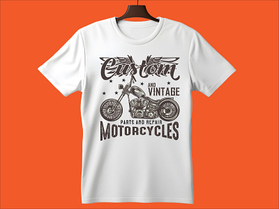 Vintage motorcycle T-shirt Design vintage bike