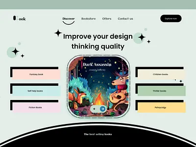 BookStore Website Design book store website branding product design ux design web design