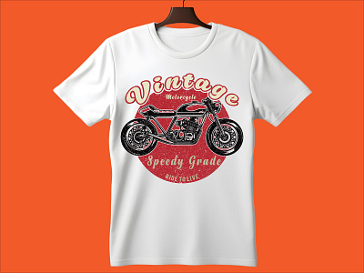 Vintage motorcycle T-shirt Design vintage bike