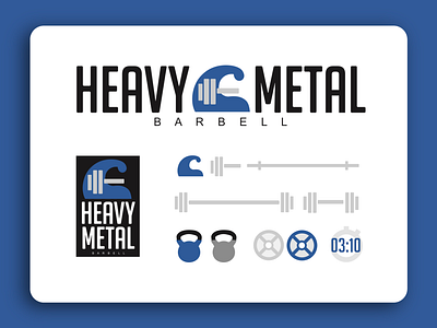 Branding: Heavy Metal Barbell Gym adobe illustrator branding graphic design gym gym branding illustrator indesign logo design rebrand typography vector