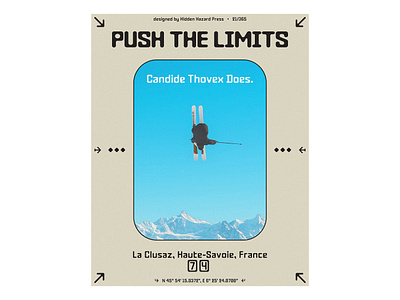 Day 21: Push the Limits. Candide Thovex Does. adobe photoshop daily poster design graphic design poster poster art poster challenge poster design typography