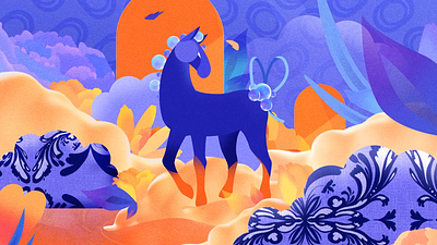 Social Break 2d3d mix blue break cinema 4d graphic design hermes horse mental health mixed media motion design motion graphics orange secret garden self space