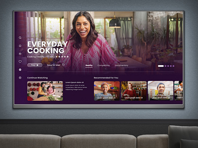 TV app - Cooking shows cookingshow cookingtv figma interface tvapp uidesign uxdesign webdesign