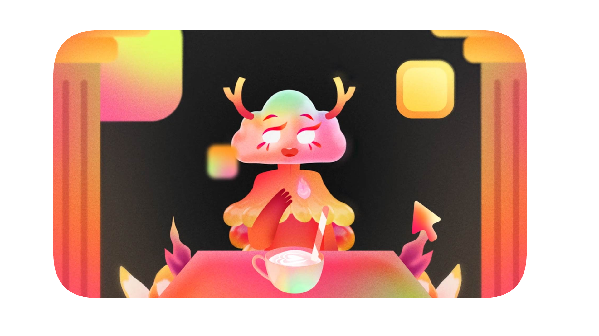 It's okay darling animation avatar character design doom scrolling graphic design mental health motion design motion graphics social media