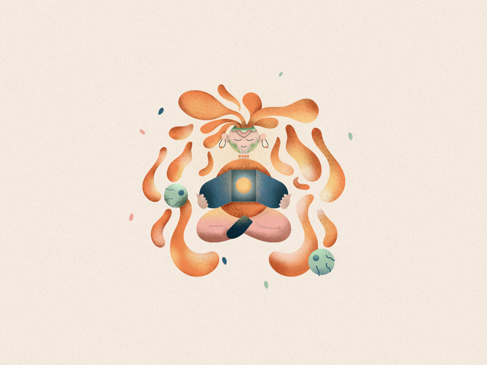 GOLDEN digital digital art drawing fly gold golden golden ball illustration inktober2023 magic orang painting