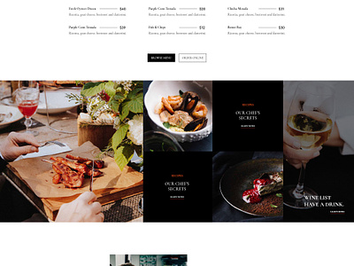 Food Web Design design food resturant ui ux website