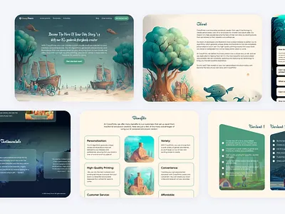 Crazy Print Landing Page cool design drawing landing page modern ui uxui web website