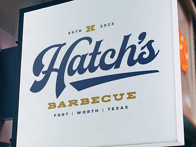 Hatch's Barbecue Logo Design barbecue bbq h hatch logo texas vintage