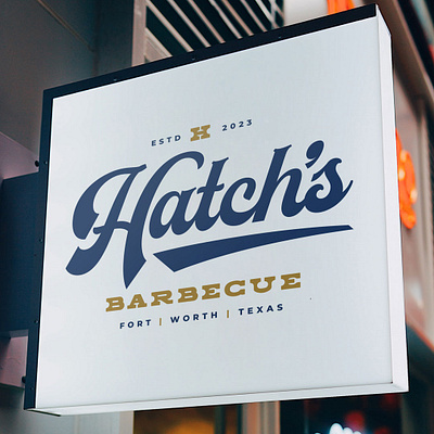 Hatch's Barbecue Logo Design barbecue bbq h hatch logo texas vintage