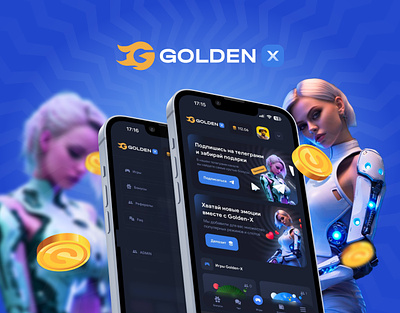 GOLDEN-X Online Casino platform betting casino corporate design esports gambling game ux website