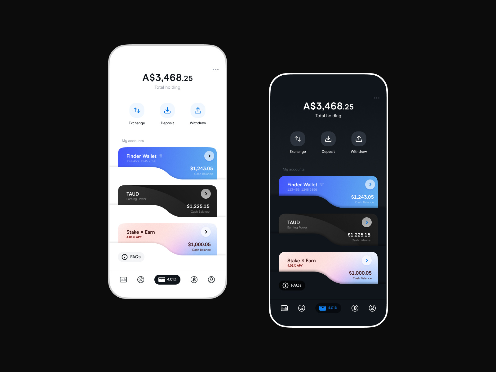 Concept: Finder Wallet crypto ui wallet