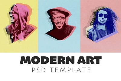 Modern Art PSD Template design designer digital editable effect graphic design illustration mockup motion graphics photoshop psd