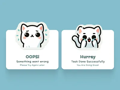 Cat Flash Message Cards 011 calm card cat cute dailyui graphic design ui