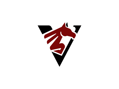 Horse V Letter Logo animal animal logo design horse horse logo logo logo design logodesign minimal minimalist logo monogram mustang stable v v horse v letter v logo