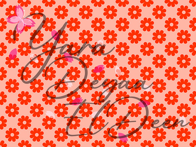 J1 - NatureApricot - Five Daisies Pattern 2023 design graphic design illustration pattern print yaradeyaaeldeen