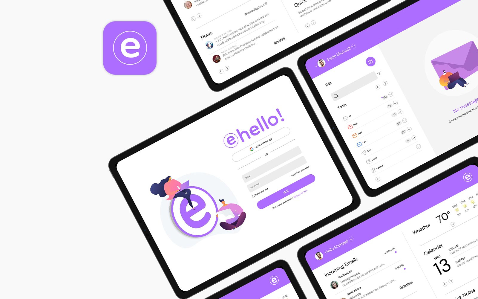 Email Client branding design graphic design product design product designer ui ui design ui designer uiux uiux design uxui visual design