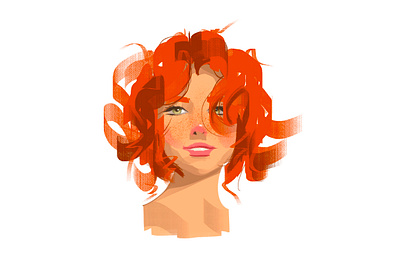 Redhead art digitalart digitalportrait face illustration portrait redhead sketch woman