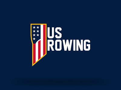 US Rowing Rebrand Concept aquatic sports boats crew logo oar olympic redesign rowing skulling sports sweeping usa