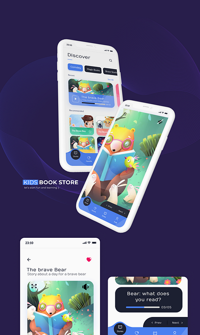 Creative app design for kids app graphic design ui