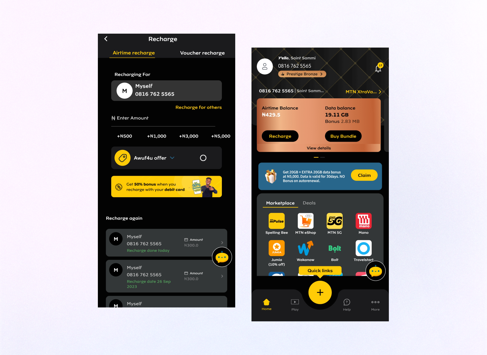 Example of Clean Minimalistic Mobile App Design