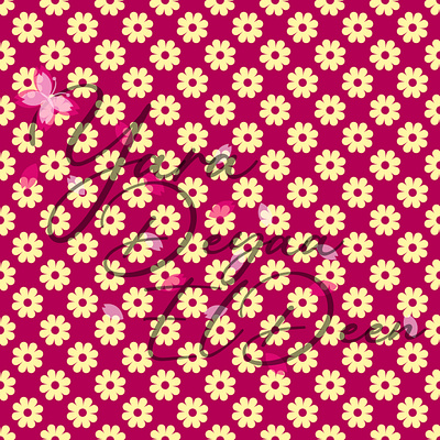 J1 - ShyGuyRed - Five Daisies Pattern 2023 design graphic design illustration pattern print yaradeyaaeldeen