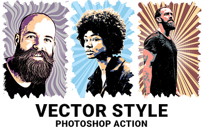 Vector Style Photoshop Action design digital editable effect graphic design mockup photoshop photoshop action psd vector style