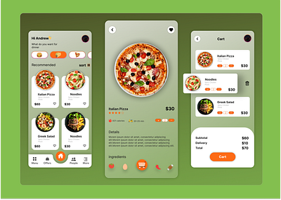 Food app ui app food interface ui