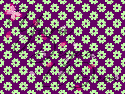 J1 - PurpleDreamer - Five Daisies Pattern 2023 design graphic design illustration pattern print yaradeyaaeldeen