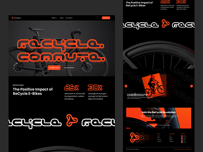 E-Bike Webpage - 30 Minute Design Challenge 30 minute design design design challenge fonts ui web design webpage design website website design