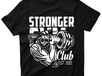 You will get a vintage custom gym fitness T-shirt design