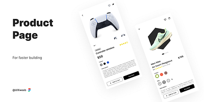 Product Page designs controller inspirations nike shoe product page ui