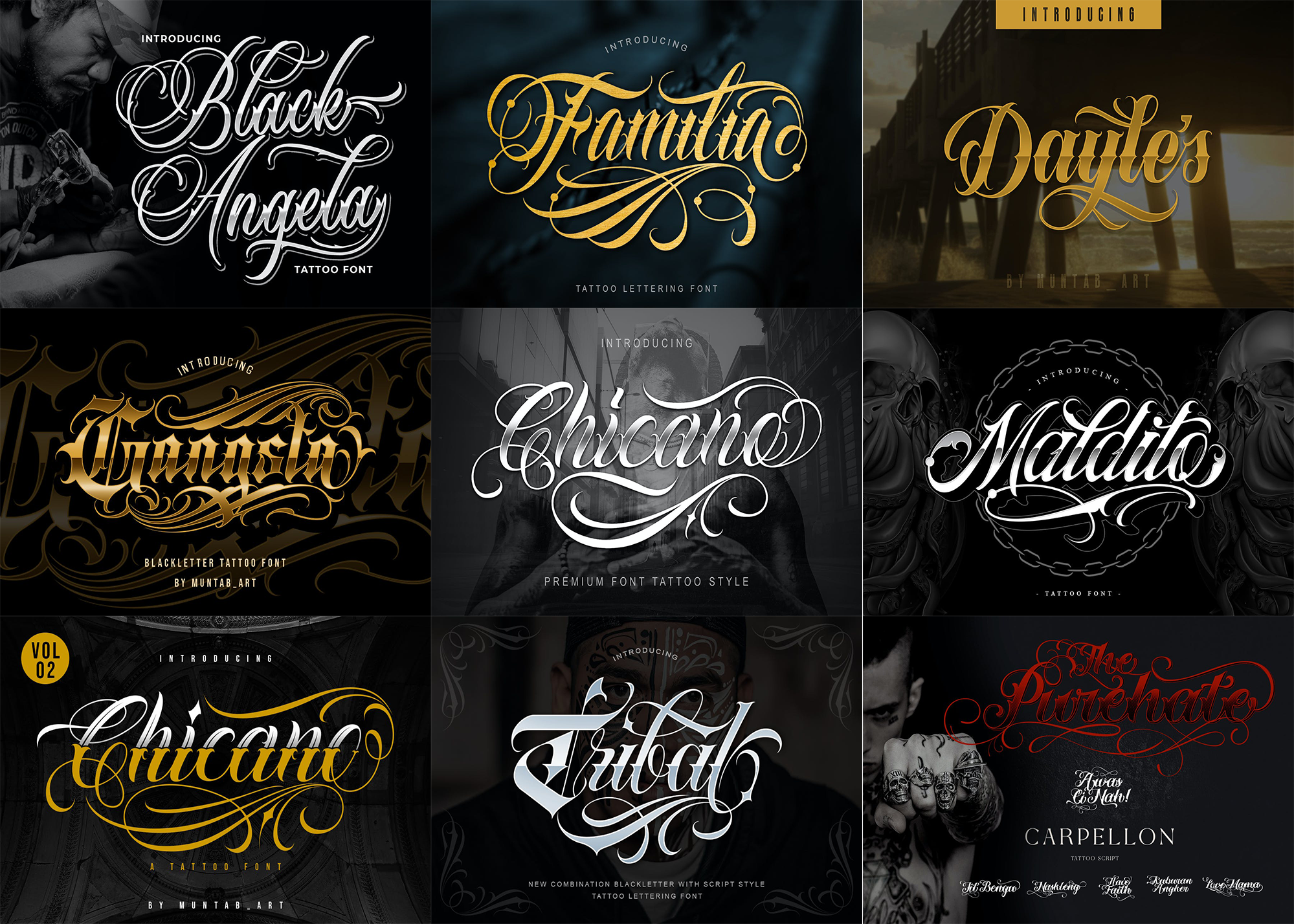 Gothic Custom Lettering | Brush Galaxy