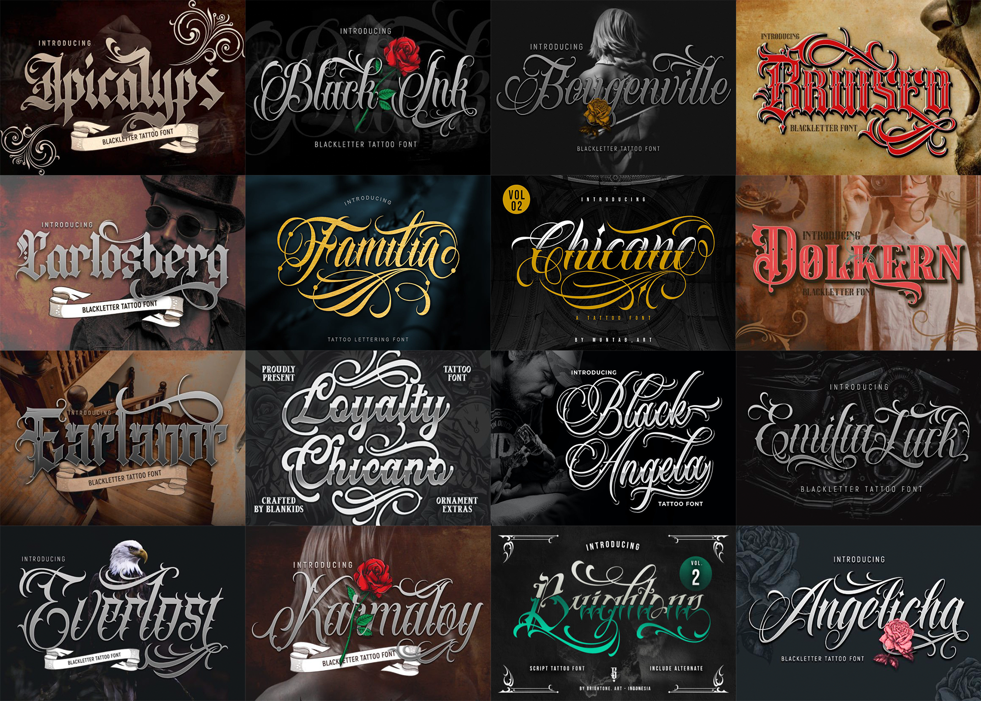 35+ Best Tattoo Fonts for Pro Tattoo Art & Lettering