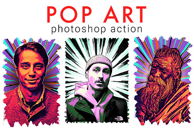 Pop Art Photoshop Action design digital editable effect graphic design illustration mockup photoshop photoshop action photoshop template pop art psd