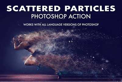 Scattered Particles Photoshop Action design digital editable effect graphic design illustration mockup particles photo editing photoshop photoshop action psd ui