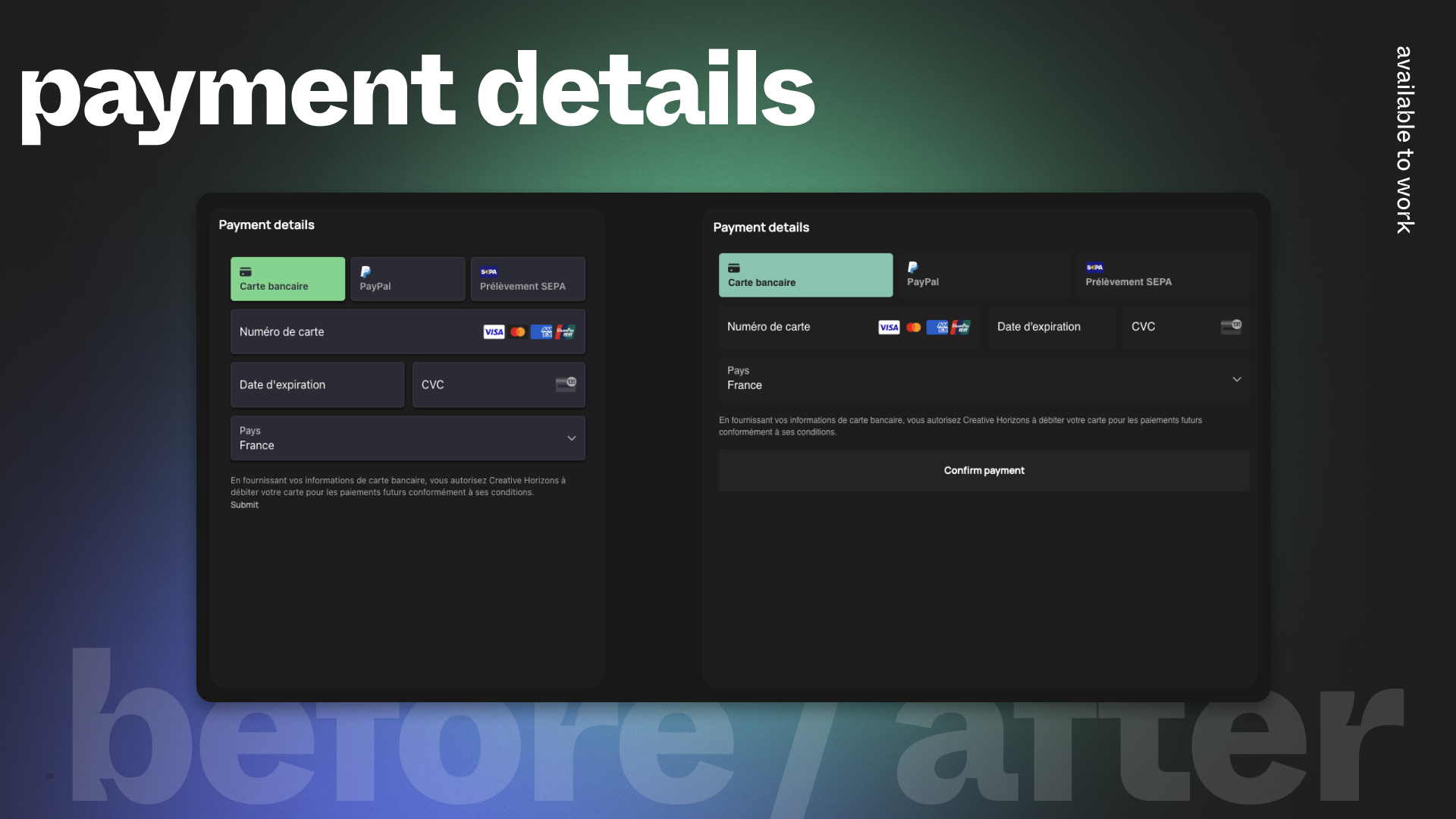 Payment suite design graphic design payment stripe ui ux